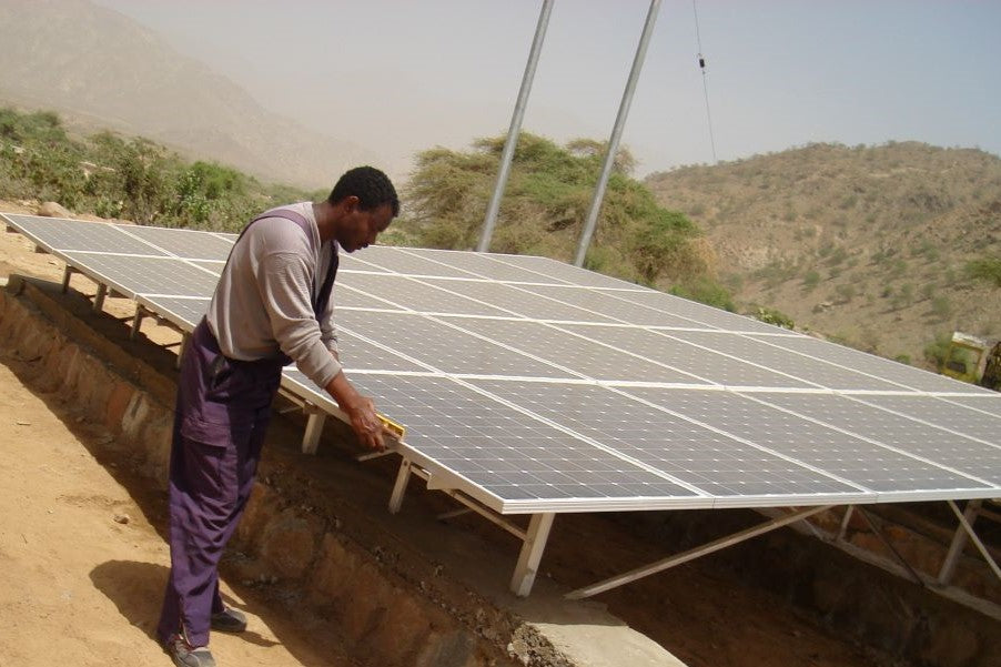A1 --#1B -- We will install your solar in Eritrea. $50 per panel.